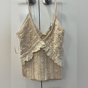Zara crochet cropped tank